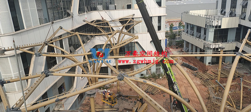 中國東盟特色商品匯聚中心膜鋼構工程完工