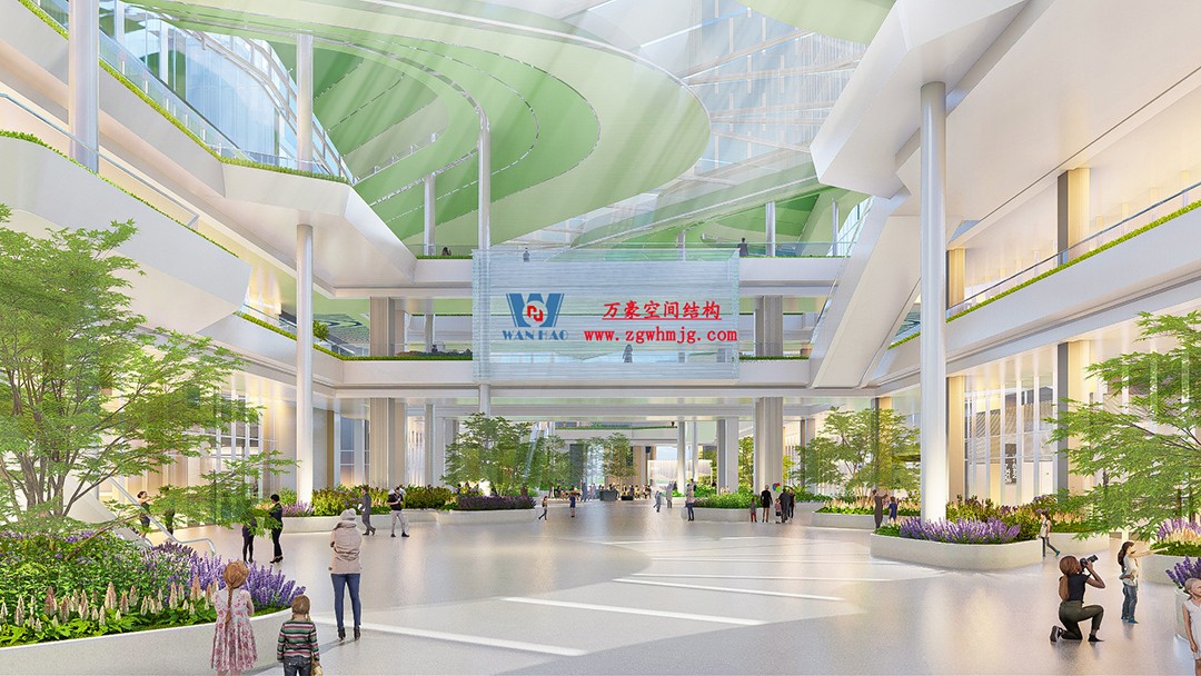 博多森谷項目中庭etfe膜結構工程