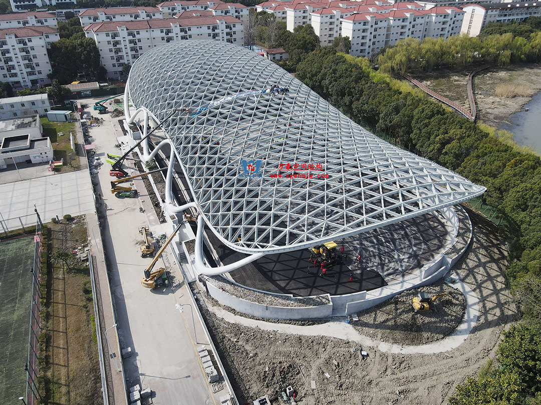 上海工程技術大學松江校區風雨操場ETFE膜結構工程