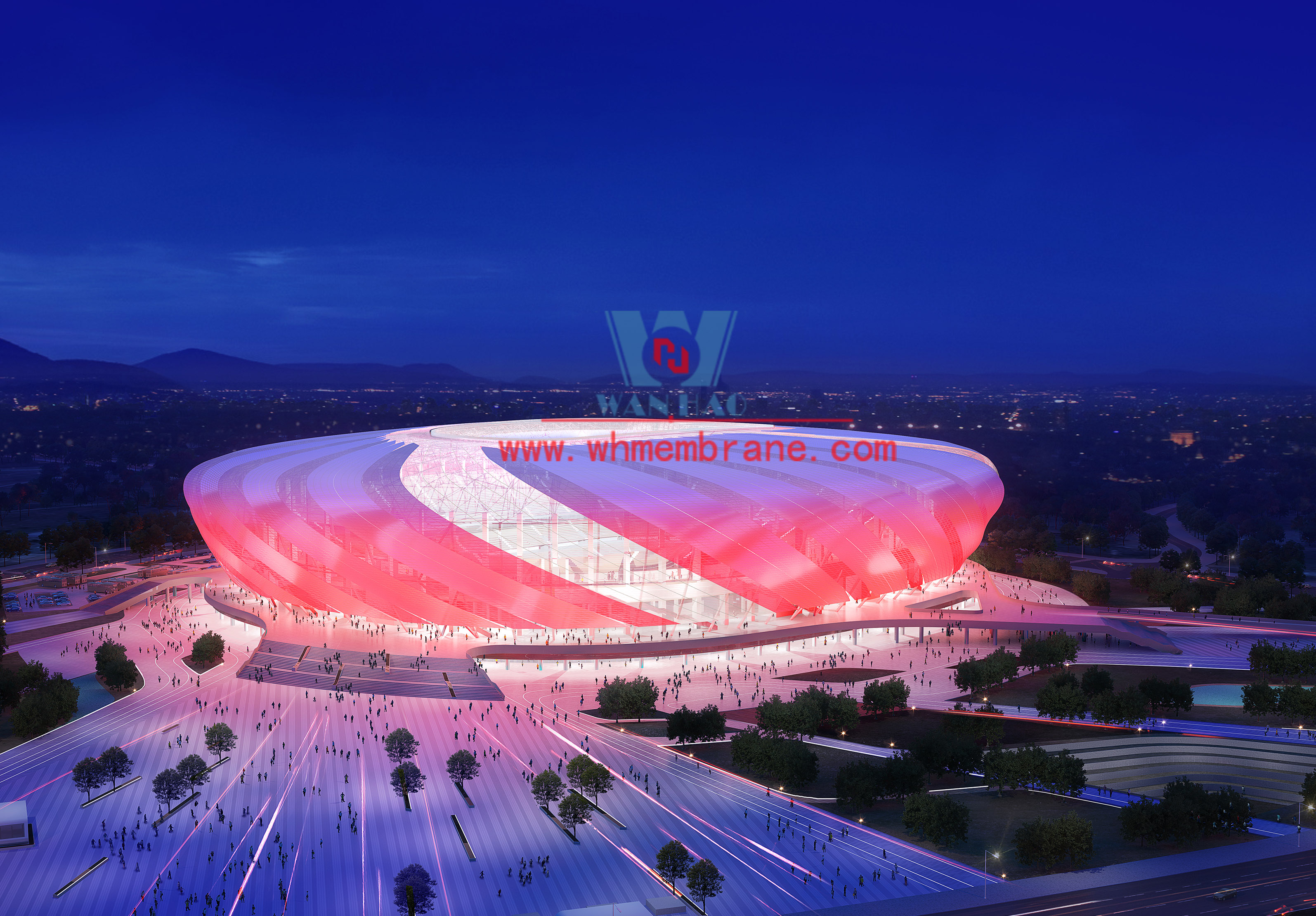 重慶龍興足球場膜結構效果圖